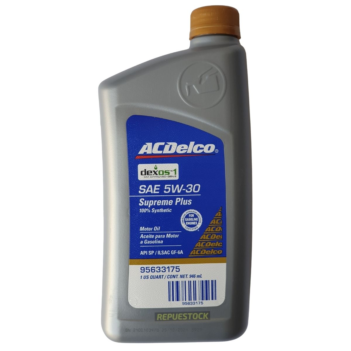 Aceite de Motor Sintético Dexos 5W-30 (Cuarto - 946 ml) ACDelco