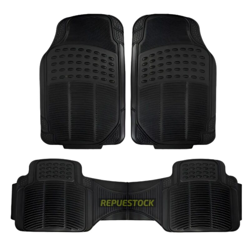Juego Tapetes para Autos Caucho PVC 3 piezas Universal